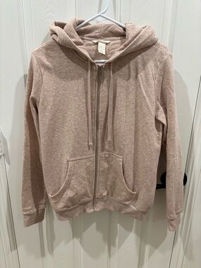 Women’s H&M Basic Light Mauve Zip-Up Hoodie - Medium